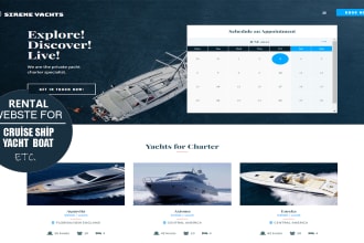 build a rental cruise ship, yacht, boat etc wordpress website