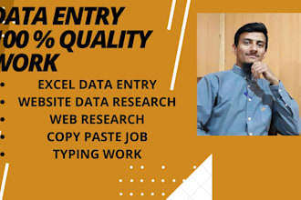 be your virtual assistant and data entry operator