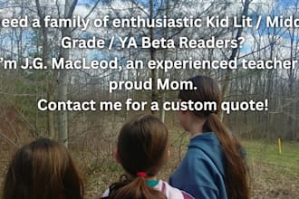 beta read kid lit, mg, and ya books with my kids