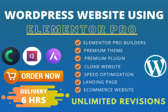 be elementor pro expert to develop design wordpress website or landing page