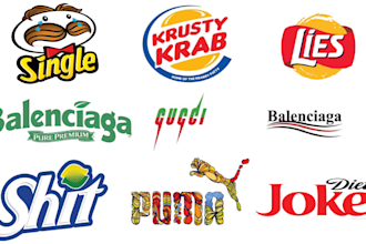 do remake ,recreate, spoof, parody any logo with your brand for you