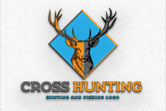 do outdoor hunting fishing and deer logo