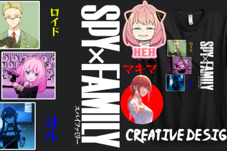 create custom graphic aesthetic anime shirt design
