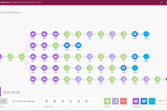 setup and automate your integromat,zapier and make work