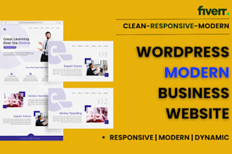 design, build modern wordpress business website with elementor or divi builder