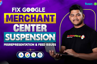 google merchant center suspension and misrepresentation