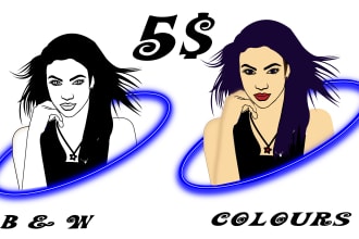do draw a minimal cartoon profile picture
