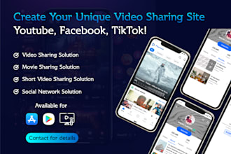 create your video sharing website like youtube, facebook, or tiktok