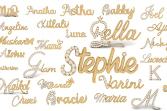 make 3d jewelery nameplates and pendants for you