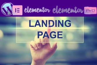 design wordpress landing page or squeeze page  with elementor
