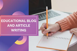 write educational articles and blog
