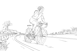 draw detailed black and white illustration
