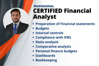 prepare cashflow, financial model, and financial statements