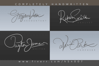 do an elegant typography font and handwritten logo