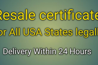 provide you resale certificate of all USA states legally