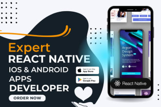 be your react native developer for both ios and android