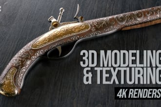 create a 3d model and texture for games and animation