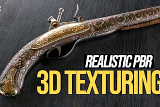 texture hard surface 3d assets with realistic pbr materials