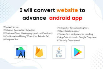convert website to advance  android app