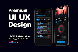 design awesome, amazing and professional mobile app UI UX