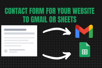 build the contact form for your web to sheets or gmail