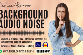 clean, remove background noise from audio and video