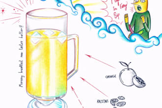 draw food and drink illustrations for your article or book
