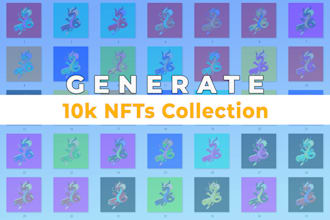 bulk generate nfts 10k nft art generation metadata json