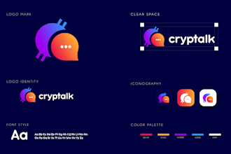 design a modern, trendy logo and brand style guides