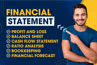 prepare income statement, profit and loss and balance sheet