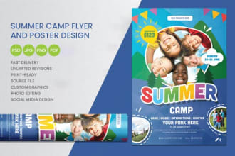 create summer camp flyer design