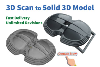 do reverse engineering from scan data, stl, obj and machine design