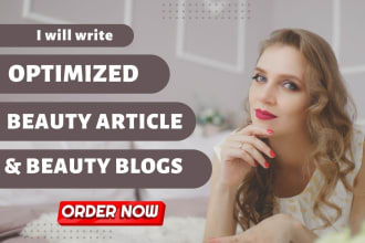 write SEO optimized beauty articles and beauty blog posts