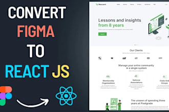 convert your figma design to html, css and react components