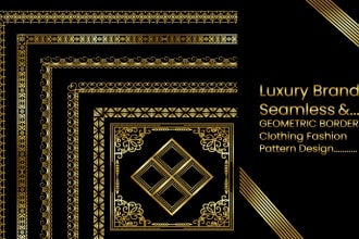 luxury seamless floral clothing border