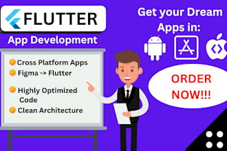 develop flutter app figma to flutter, firebase with API