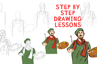draw step by step tutorials on different topics