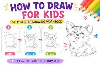 create kids drawing workbook