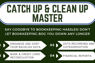 do setup clean up catch up and bookkeeping in quickbooks online or xero