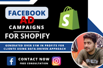 run shopify facebook ads, fb marketing and instagram ads campaign manager