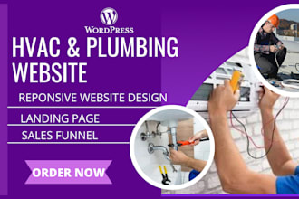 build hvac plumbing air conditioning website for hvac landing page website