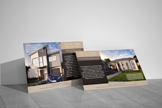 design a custom real estate postcard, flyer or brochure