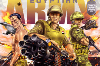 illustrate designing 2d comics book covers for children