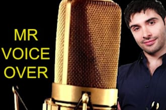 voice over your script, Intro, web a sode, etc