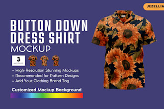 create an amazingly realistic button down dress shirt mockup