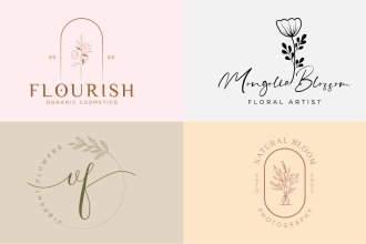 do elegant hand drawn botanical boho logo design