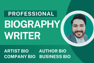 write professional biography, artist bio or author bio