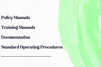 write standard operating procedure and policy manual