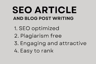 write SEO articles on all topic