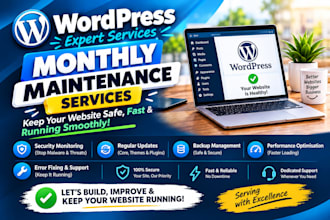 provide monthly wordpress maintenance and care